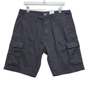 Lucky Brand Cargo Shorts Men's Size 33 Black 9" Inseam Utility Adventure Rugged